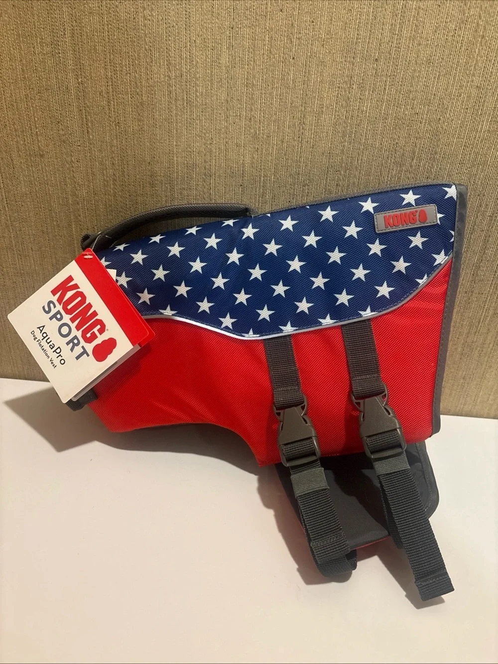 Kong Sport Aqua Pro Dog Flotation Vest Medium Life Jacket Patriotic NEW